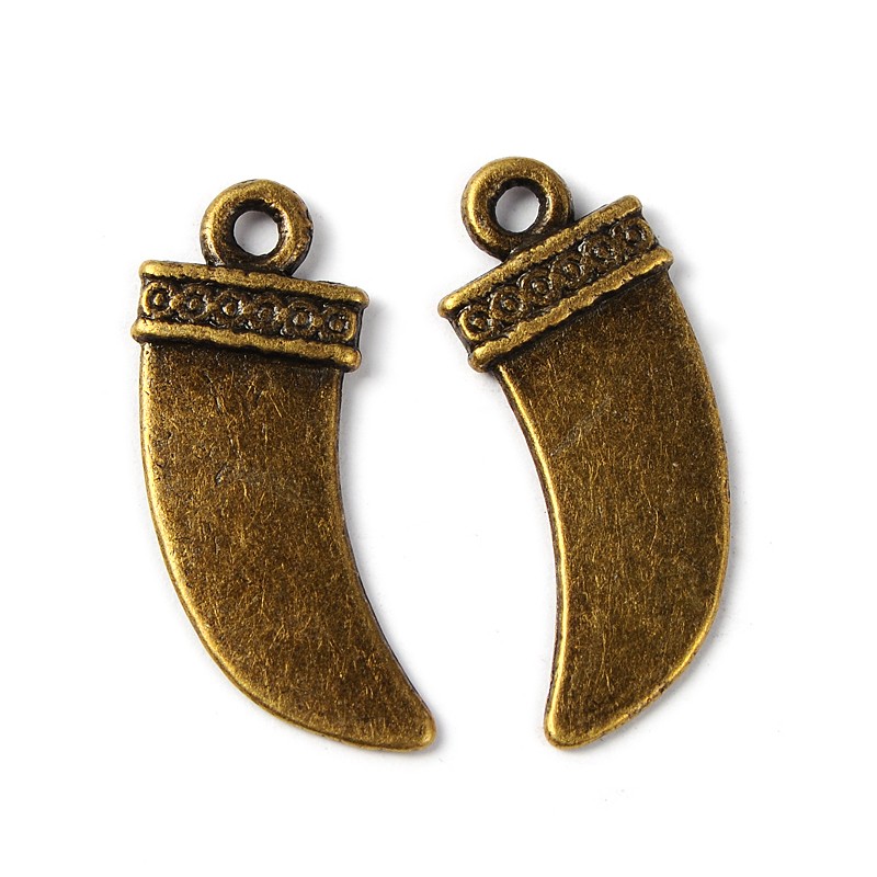 PandaHall Antique Bronze Alloy Finding Pendants, Knife, Lead Free & Cadmium Free & Nickel Free, 26mm long, 11.5mm wide, 3.5mm thick, hole...