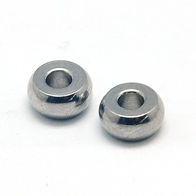 PandaHall 304 Stainless Steel Beads, Rondelle, 6x3mm, Hole: 2.5mm Stainless Steel Rondelle