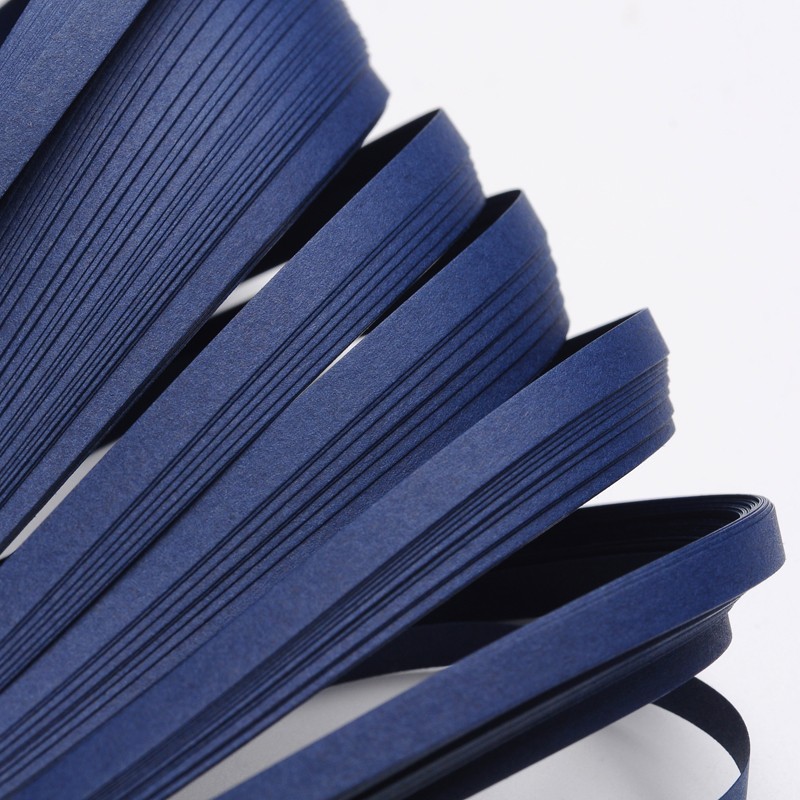 PandaHall Quilling Paper Strips, MidnightBlue, 530x5mm; about 120strips/bag Paper Blue