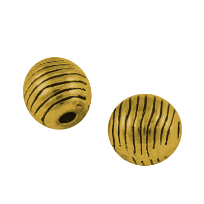 PandaHall Tibetan Style Beehive Beads, Cadmium Free & Nickel Free & Lead Free, Round, Antique Golden, 6mm Alloy Round