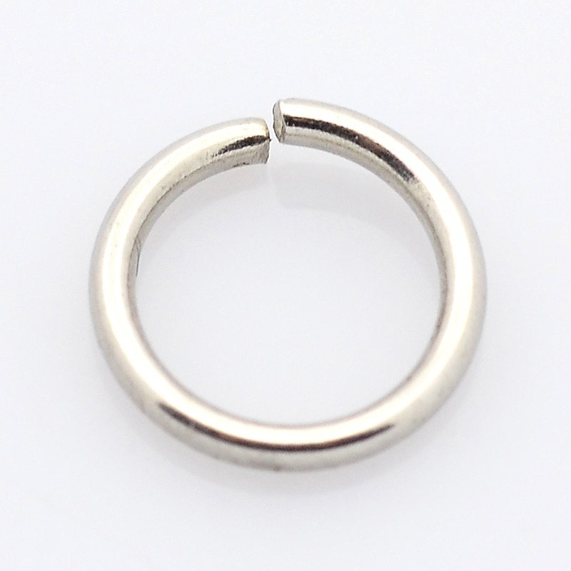 PandaHall 304 Stainless Steel Closed But not Soldered Jump Rings, Stainless Steel Color, 4x0.8mm; about 2.4mm inner diameter Stainless Steel...