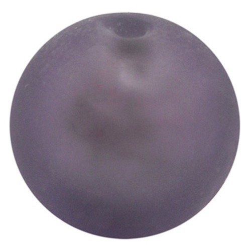 PandaHall Frosted Round Handmade Silver Foil Glass Beads, MediumPurple, about 10mm in diameter, hole: 1.5mm Silver Foil Round Purple
