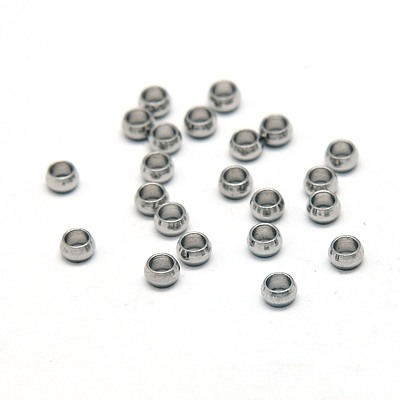 PandaHall 304 Stainless Steel Beads, Rondelle, 3.5x2mm, Hole: 2mm Stainless Steel Rondelle