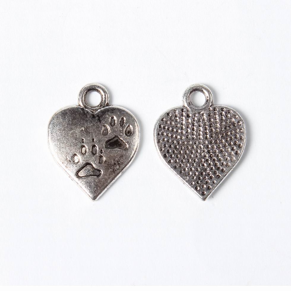 PandaHall Tibetan Style Antique Silver Heart Pendants, Lead Free & Cadmium Free, 17x13x2mm, Hole: 3mm Alloy Heart