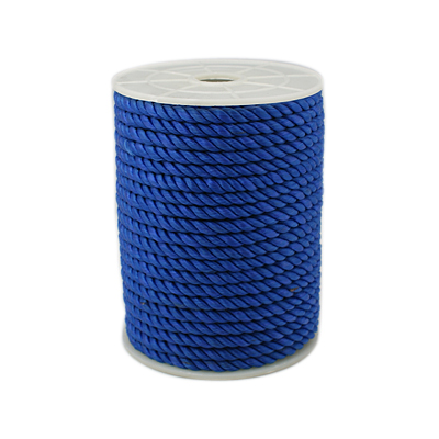 PandaHall Twisted Nylon Thread, DarkBlue, 5mm, about 18~19yards/roll(16.4m~17.3m/roll) Nylon Blue