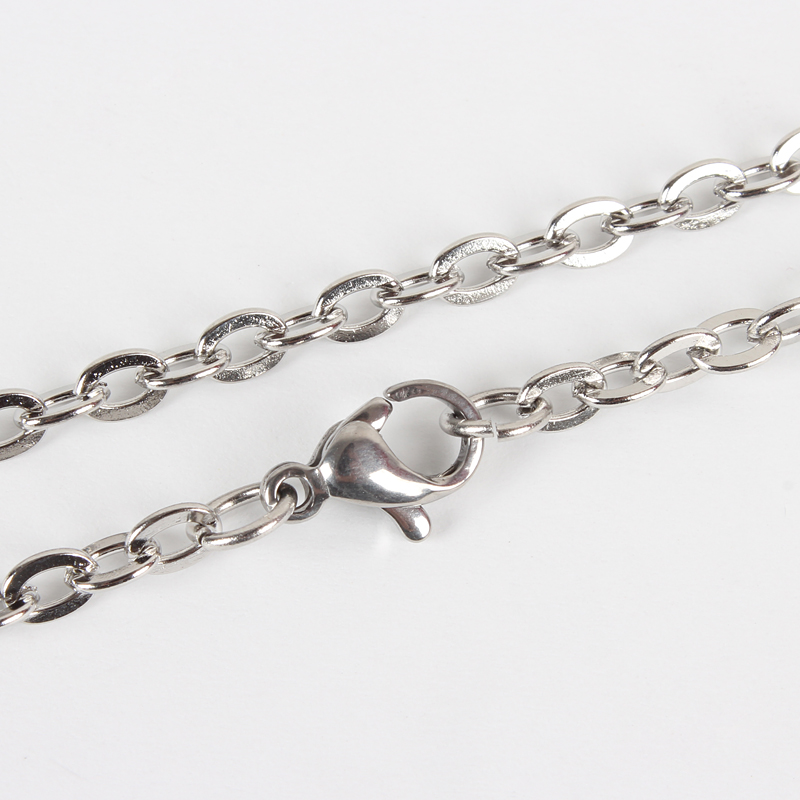 PandaHall 304 Stainless Steel Cable Chains for Necklace Makings, with Lobster Claw Clasps, Platinum, 23.6"(60cm) Stainless Steel