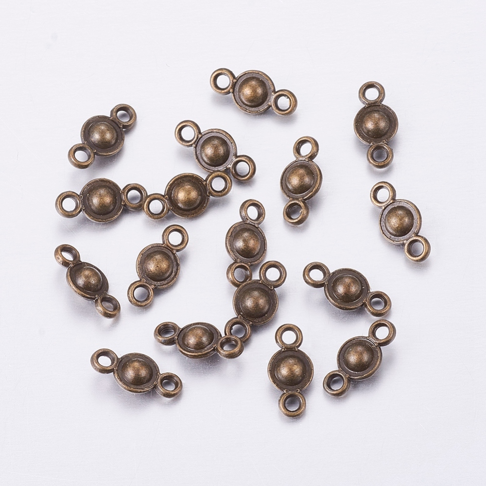 PandaHall Tibetan Style Links, Alloy Links, Lead Free, Cadmium Free and Nickel Free, Antique Bronze, 10.5mm wide,5mm high,3.4mm thick, hole...