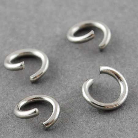 PandaHall 304 Stainless Steel Jump Rings, Open Jump Rings, Stainless Steel, 8x1mm; about 6mm inner diameter; about 75pcs/10g Stainless Steel...
