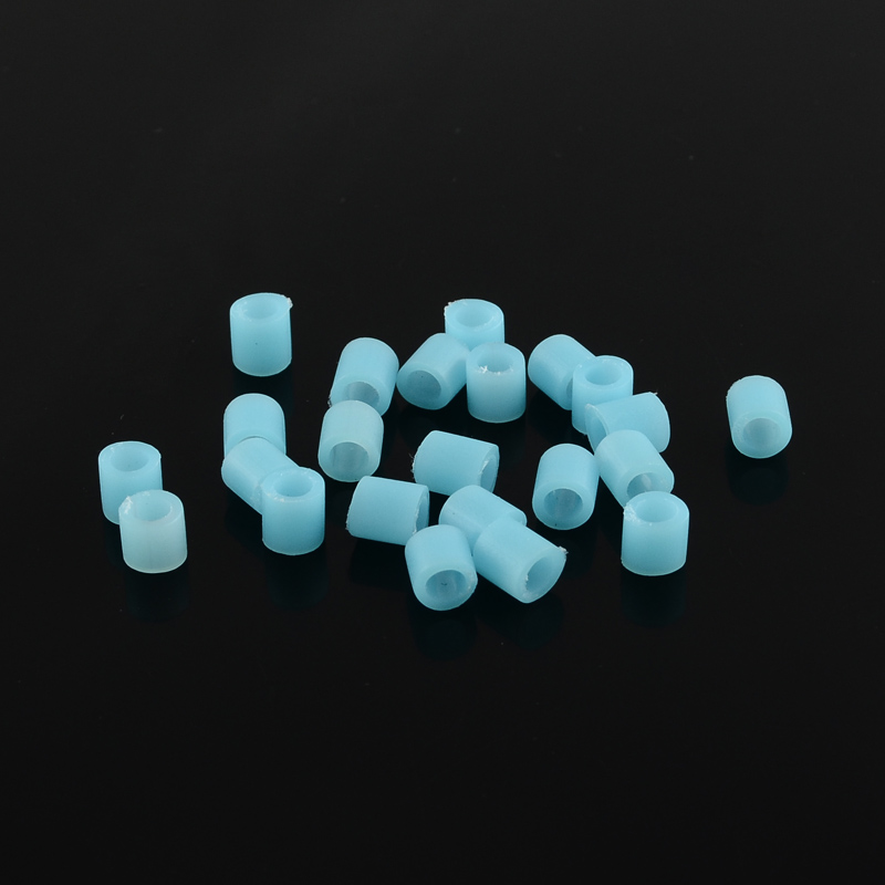 PandaHall PE Fuse Beads, DIY Melty Beads, Tube, LightSkyBlue, 5x5mm, Hole: 3mm Plastic Tube