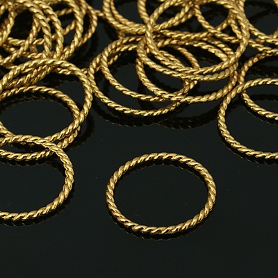 PandaHall Tibetan Style Linking Rings, Lead Free & Cadmium Free, Antique Golden Color, Rondelle, 26x2mm, Hole: 22mm Alloy Rondelle