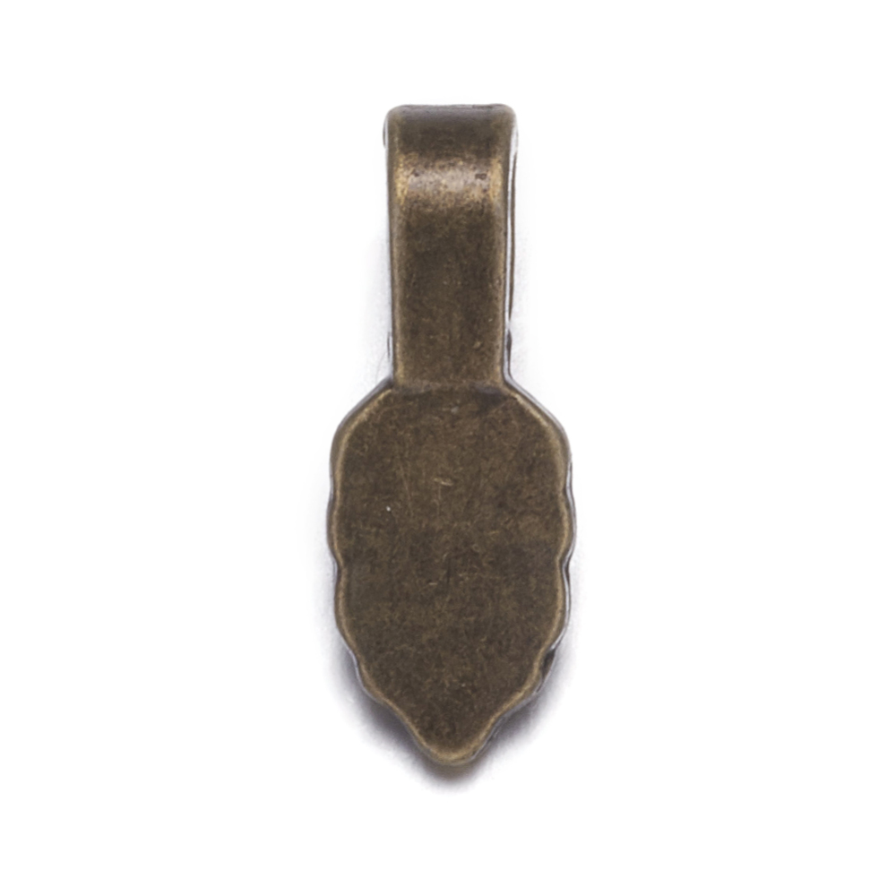 PandaHall Tibetan Style Pendant Bails, Lead Free , Glue-on Bail, Antique Bronze, 16mm long, 6mm wide, 5mm thick, Hole: 3mm Alloy