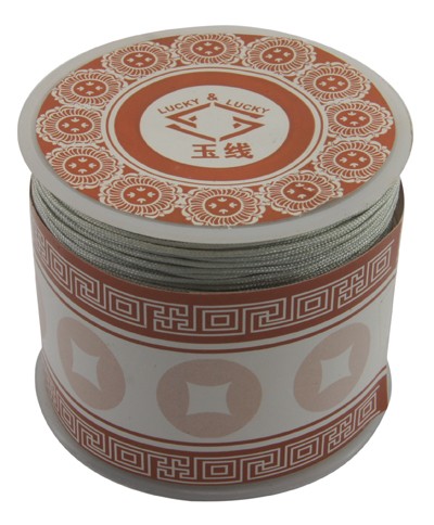 PandaHall Nylon Thread Cord, DIY Material for Jewerly Making, Gray, 1mm; about 35m/roll Nylon Gray