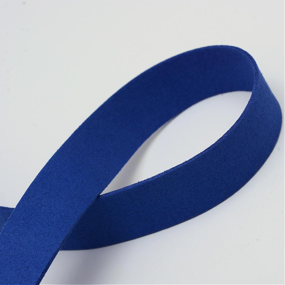 PandaHall Flat Faux Suede Cord, Faux Suede Lace, DarkBlue, 20x1.4mm Suede Blue