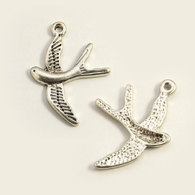 PandaHall Tibetan Style Pendants, Alloy, Cadmium Free & Lead Free, Bird, Antique Silver Color, Size: about 31mm long, 22mm wide, 2mm thick...