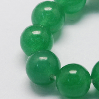 PandaHall Natural Jade Bead Strands, Dyed, Round, MediumSeaGreen, 10mm, Hole: 1mm; about 38pcs/strand, 14.9" Other Jade Round Green