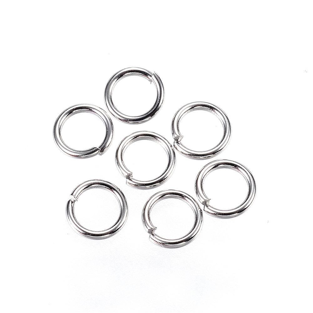PandaHall 304 Stainless Steel Jump Rings, Close but Unsoldered Jump Rings, Stainless Steel Color, 5x0.8mm; about 3.4mm inner diameter...