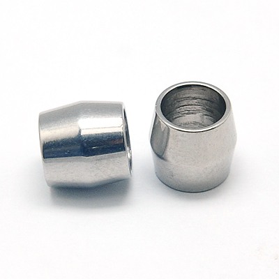 PandaHall 304 Stainless Steel Beads, Column, Stainless Steel Color, 8x8mm, Hole: 6mm Stainless Steel Column