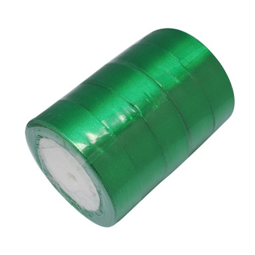 PandaHall 1"(25mm) Green Satin Ribbon for Hairbow DIY Party Decoration, 25yards/roll(22.86m/roll) Polyester Green