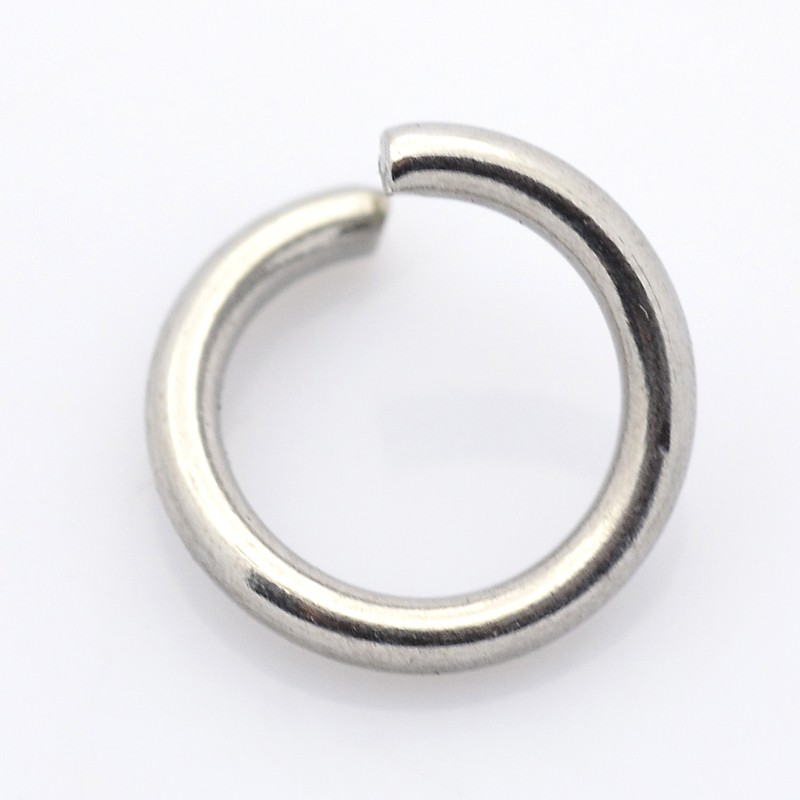 PandaHall 304 Stainless Steel Open Jump Rings, Stainless Steel Color, 3x0.5mm; about 2mm inner diameter Stainless Steel Ring