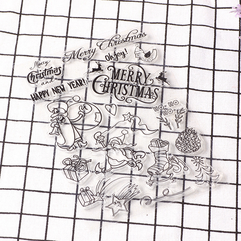 PandaHall Transparent Clear Silicone Stamp/Seal, For DIY Scrapbooking/Photo Album Decorative, Use with Acrylic Printing Template Tool, Stamp...