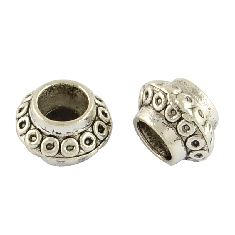 PandaHall Lantern Tibetan Style Alloy Beads, Lead Free & Nickel Free, Antique Silver, 8.5x5mm, Hole: 4mm Alloy Lantern
