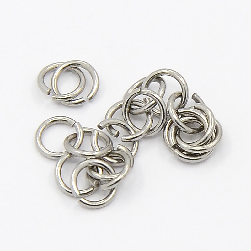 PandaHall 304 Stainless Steel Jump Rings, Stainless Steel Color, 4x0.6mm; about 2.8mm inner diameter, Hole: 3mm; about 2500pcs/bag Stainless...