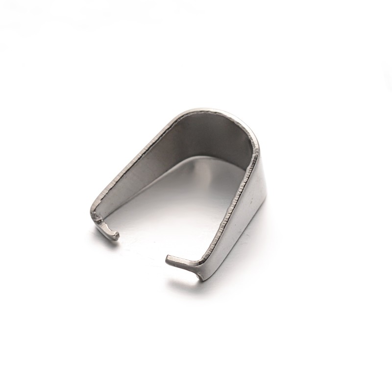 PandaHall 304 Stainless Steel Snap On Bails, Stainless Steel Color, 12.5x11x6mm Stainless Steel