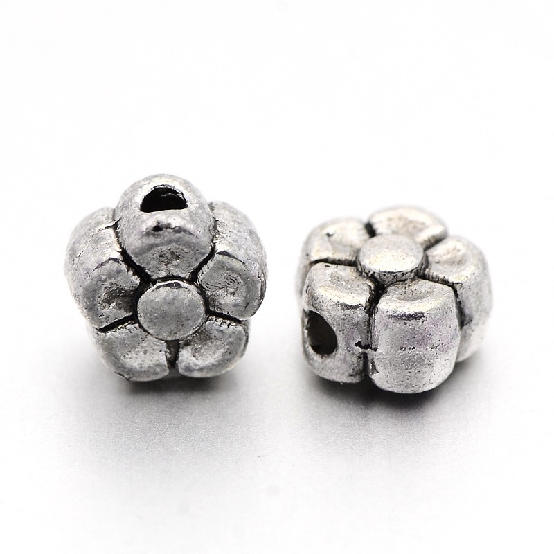 PandaHall Tibetan Silver Beads, Lead Free & Nickel Free & Cadmium Free, Flower, Great for Father's Day Gifts making, Antique Silver, about...