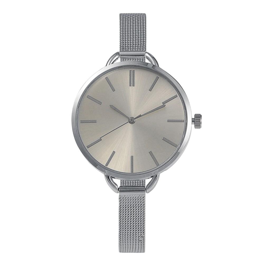 PandaHall Men's Alloy Quartz Wristwatches, Platinum, 234x8mm; Watch Head: 36x9mm; Watch Face: 33mm Alloy