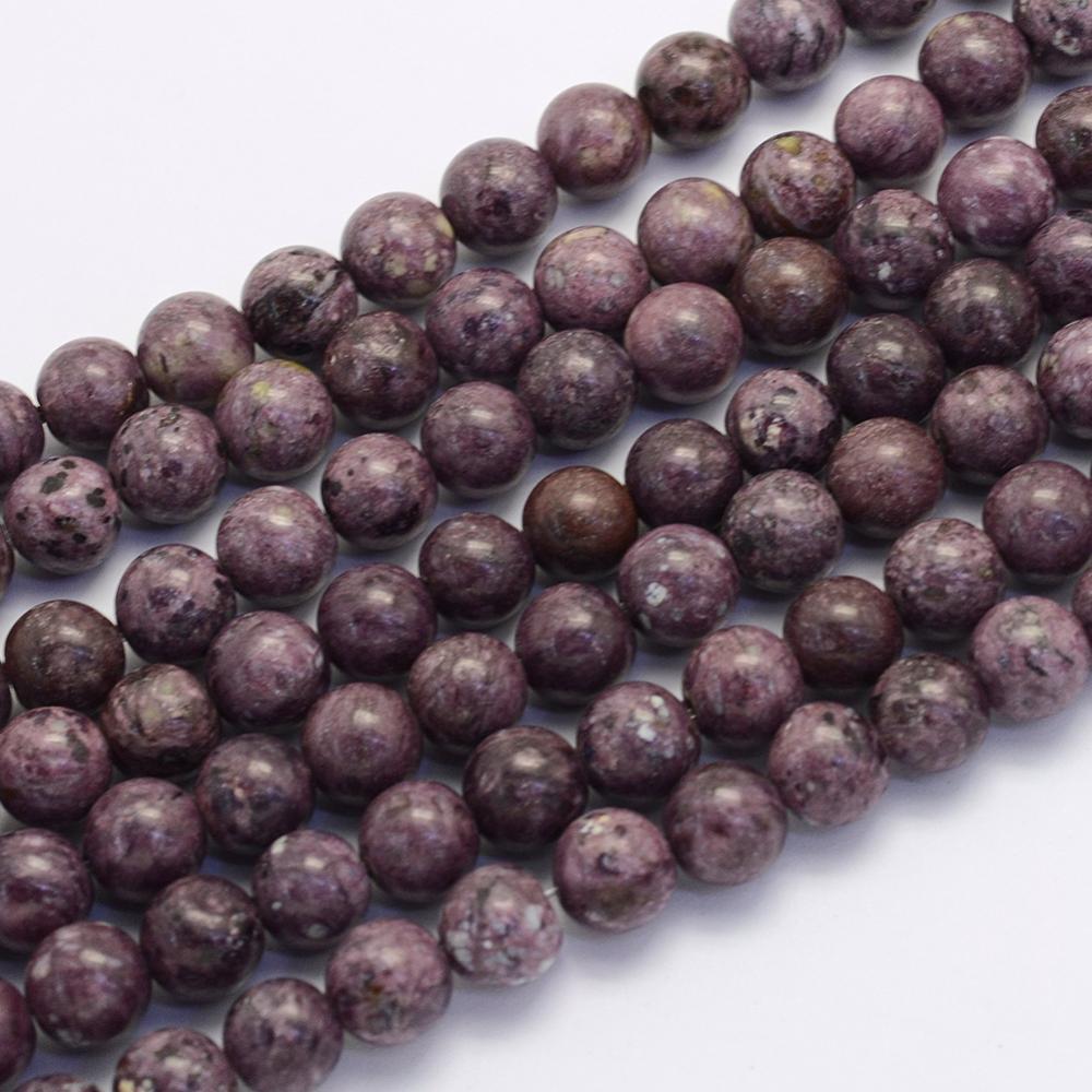 PandaHall Natural Crazy Agate Beads Strands, Round, Dyed & Heated, Purple, 8~8.5mm, Hole: 1mm; about 47pcs/strand, 14.9''(38cm) Crazy Agate...