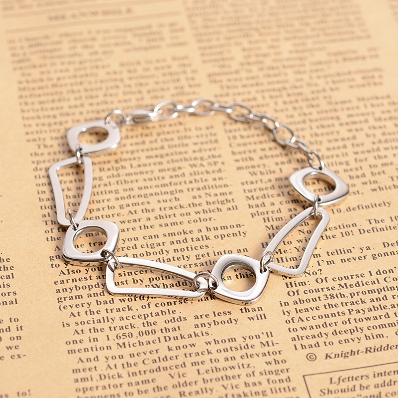 PandaHall 304 Stainless Steel Link Bracelets, with Lobster Claw Clasps, Stainless Steel Color, 7-7/8"(200mm) Stainless Steel