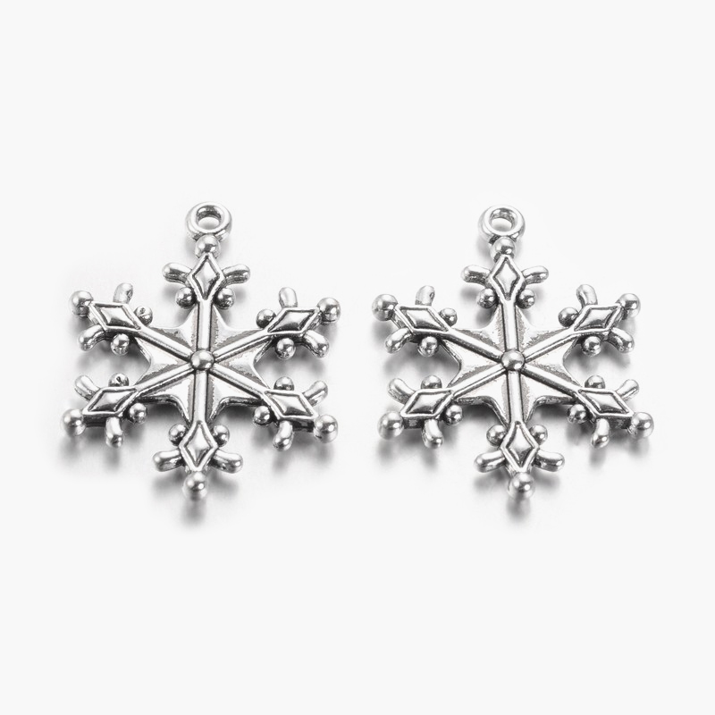 PandaHall Zinc Alloy Snowflake Pendants, Charms for Christmas Day Gift Making, Lead Free & Cadmium Free & Nickel Free, Antique Silver, about...