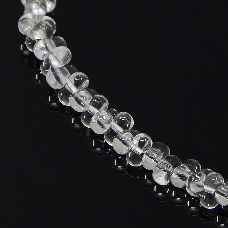 PandaHall Glass Beads Strands, Bone, Clear, 2x4mm, Hole: 1mm; about 300pcs/strand, 19.2" Glass Others Clear