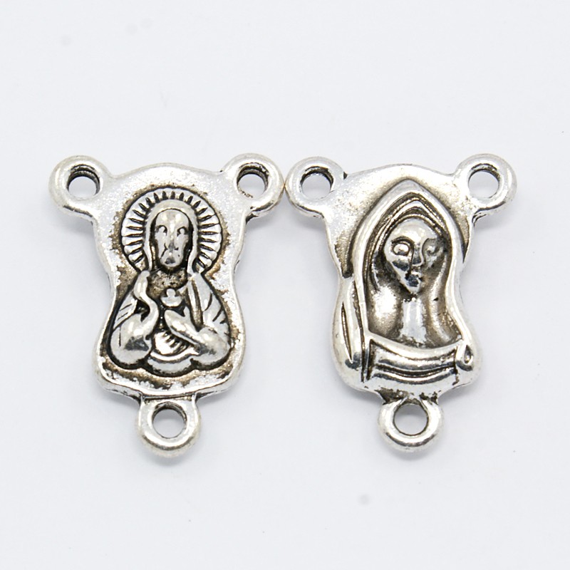 PandaHall Tibetan Silver Chandelier Components, Lead Free, Cadmium Free and Nickel Free, Human, Antique Silver, about 20mm long, 15mm wide...