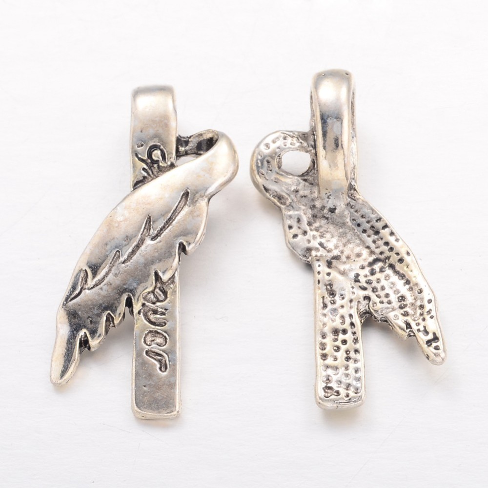 PandaHall Alloy Pendants, Lead Free and Cadmium Free, Antique Silver, 31.5mm long, 11.5mm wide, 2mm thick Alloy Others
