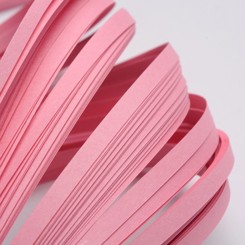PandaHall Quilling Paper Strips, Pink, 530x5mm; about 120strips/bag Paper Pink