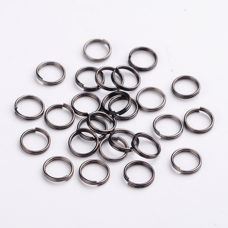 PandaHall Iron Split Rings, Nickel Free, Gunmetal,8mm in diameter, 1.6mm thick; about 7.2mm inner diameter, 69pcs/10g Iron Ring