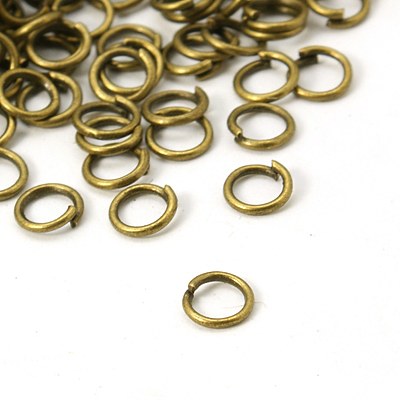 PandaHall Iron Jump Rings, Antique Bronze<P>Size: about 5mm in diameter, 0.7mm thick; about 3.6mm inner diameter; about 191pcs/10g. Iron