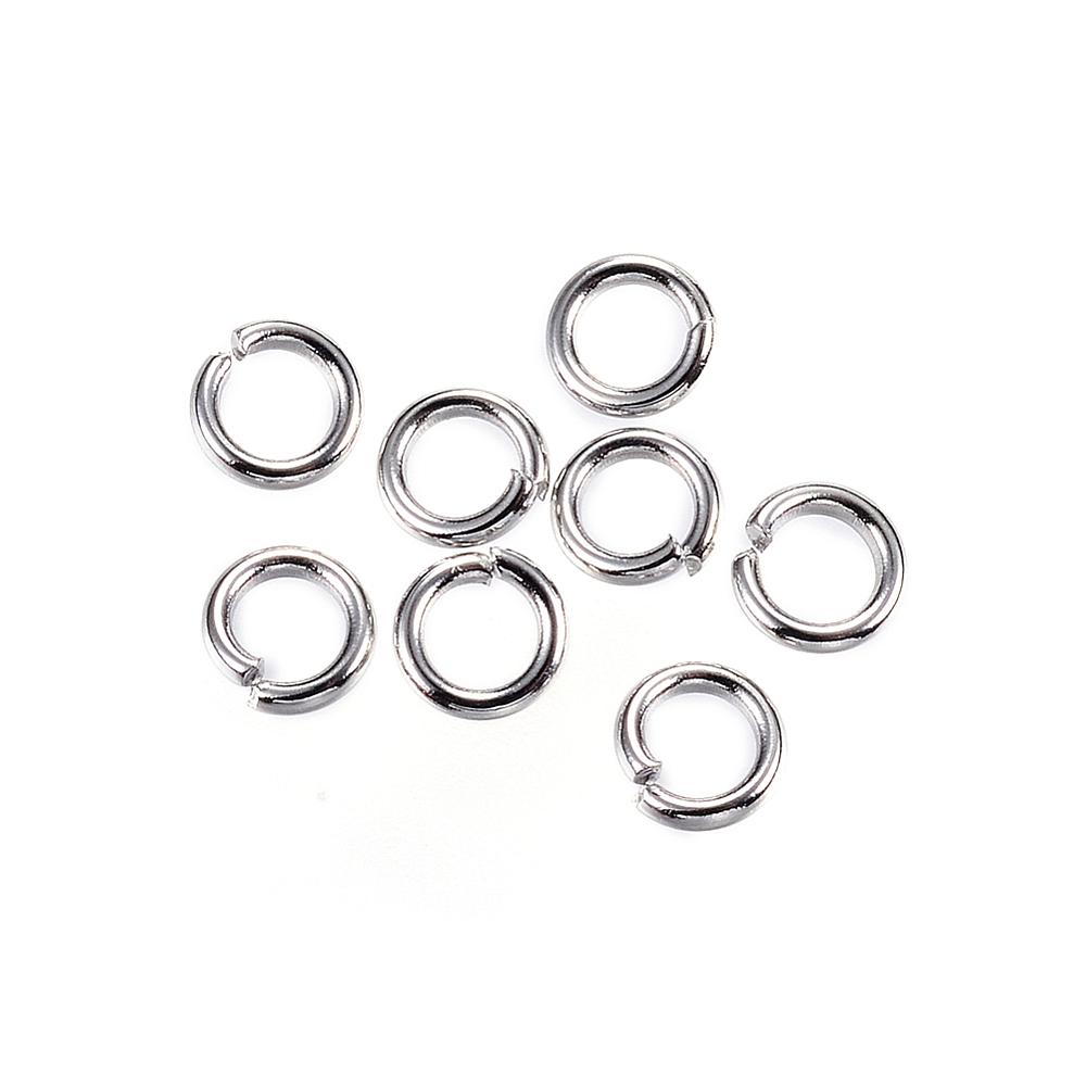 PandaHall 304 Stainless Steel Jump Rings, Close but Unsoldered Jump Rings, Stainless Steel Color, 4x0.8mm; about 2.4mm inner diameter...