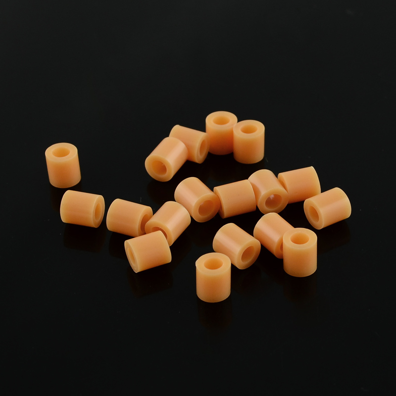 PandaHall 5mm Melty Beads PE Fuse Beads, Small DIY PE Beads, Tube, Peru, 5x5mm, Hole: 3mm Plastic Column Brown