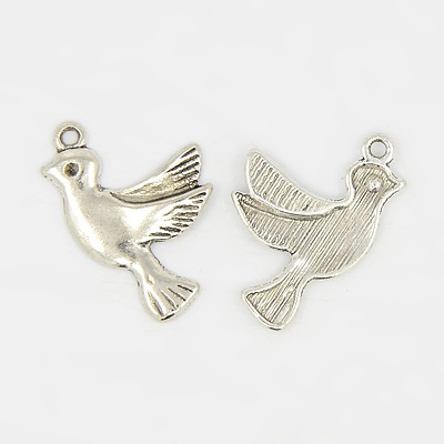 PandaHall Tibetan Style Pendants, Bird, Antique Silver, Lead Free and Cadmium Free and Nickel Free, 22x15x2mm, Hole: 1.5mm Alloy Bird