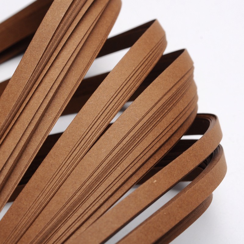 PandaHall Quilling Paper Strips, SaddleBrown, 530x5mm; about 120strips/bag Paper Brown