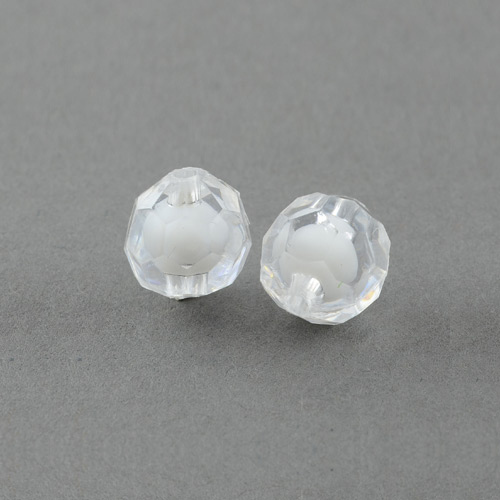 PandaHall Transparent Acrylic Beads, Bead in Bead, Faceted, Round, Clear, 20mm, Hole: 3mm Acrylic Round Clear