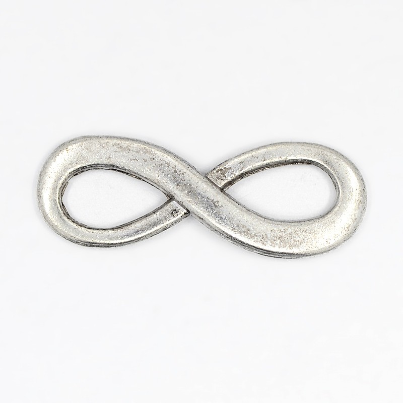 PandaHall 20Pcs Antique Silver Infinity Alloy Charms Pendants for Jewellery Making, Lead Free, about 23mm long, 8mm wide, 2.5mm thick, hole...