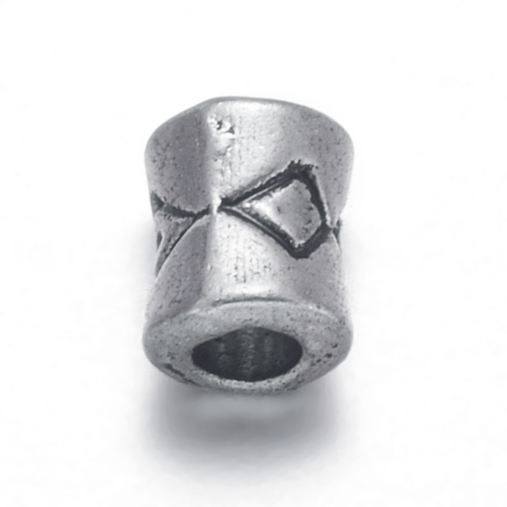 PandaHall Tibetan Silver Beads, Lead Free & Nickel Free & Cadmium Free, Column, Antique Silver, about 3.8mm wide, 4.1mm long, Hole: 1mm...