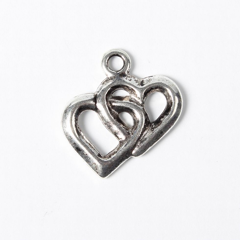 PandaHall Valentine Day Ideas for Her Alloy Finding Pendants, Heart, Antique Silver, Lead Free and Cadmium Free, 16x15x1.5mm, Hole: 1mm...