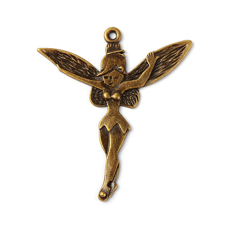 PandaHall Tibetan Style Antique Bronze Fairy Sprite Charms, Halloween, Characters Pendants in Fairy Tales Idea For Jewelry Making, Lead Free...