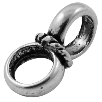 PandaHall Vintage Style Antique Silver Tone Connectors, Lead Free & Cadmium Free & Nickel Free, about 19.5mm long, 10mm wide Alloy Others