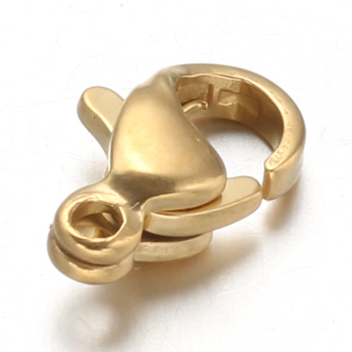 PandaHall 304 Stainless Steel Lobster Claw Clasps, Golden, 10x7x3.5mm, Hole: 1mm Stainless Steel Others