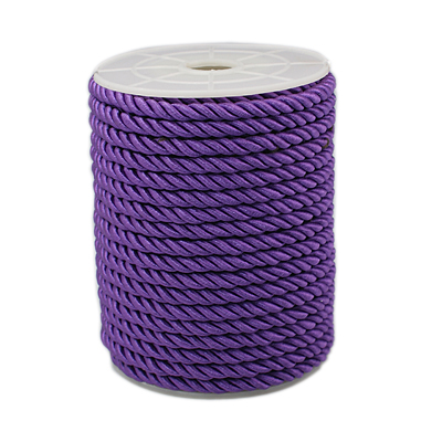 PandaHall Twisted Nylon Thread, Indigo, 5mm, about 18~19yards/roll(16.4m~17.3m/roll) Nylon Purple